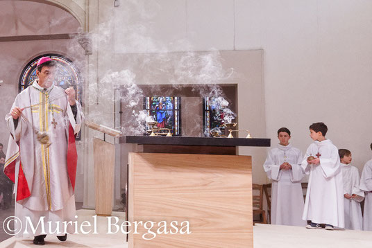 Dédicace du nouvel autel de Notre Dame du Bon Secours - Bois-Colombes - 92 - Diocèse de Nanterre - 8/02/2015