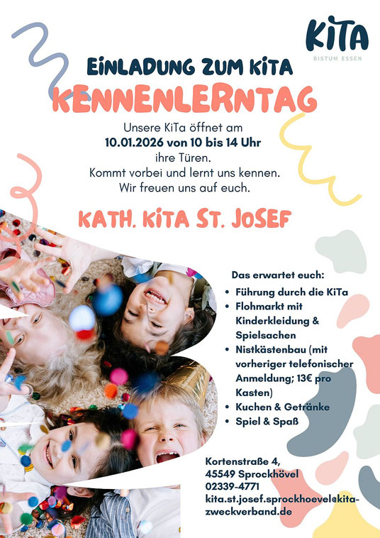 Das Foto zeigt das Einladungsplakat zum Kennenlerntag am 10.01.2026