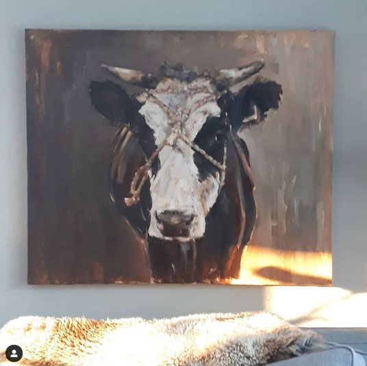 koe zwartbont cow dutch figuratief werk angelique weijers groninger blaarkop 