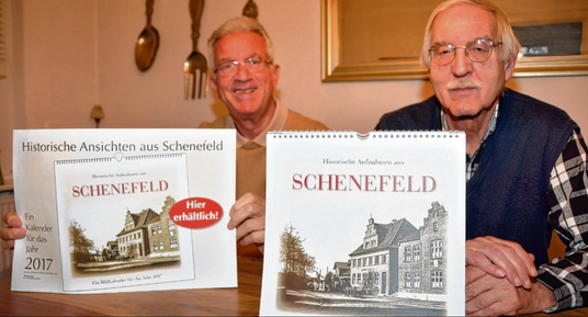 Haben ihren fünften Kalender fertig gestellt: (v. l.) Karsten Nühs und Bernd Reichert.