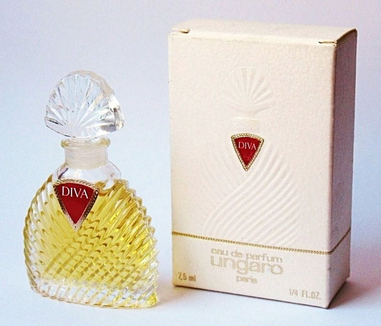 DIVA - EAU DE PARFUM 7,5 ML - LA MINIATURE EST PLUS GRANDE (7 ML), AVEC BOUCHON EN VERRE - LA BOÎTE EST A NOUVEAU CHANGEE.