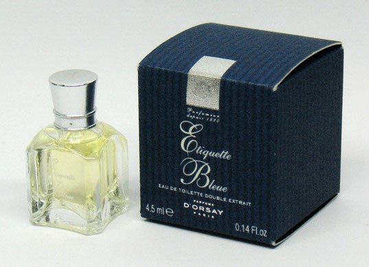 D'ORSAY - ETIQUETTE BLEUE - EAU DE TOILETTE DOUBLE EXTRAIT 4,5 ML - BOÎTE BLEU FONCE