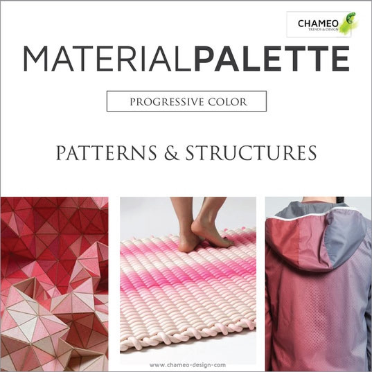 Material palette CMF color material design pattern & structures progressive color