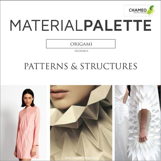 Material palette CMF color material design pattern & structures paper origami