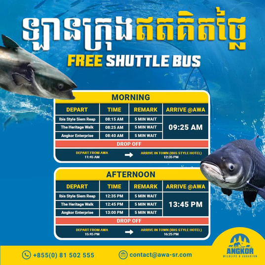 Angkor Wildlife & Aquarium｜シェムリアップ水族館