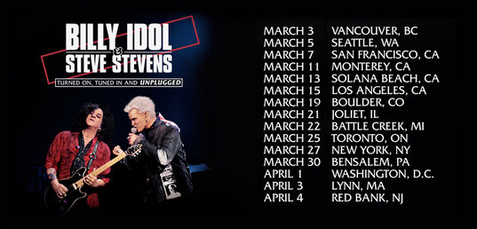 Billy Idol and Steve Stevens performing "Turned On, Tuned In And Unplugged" Tour