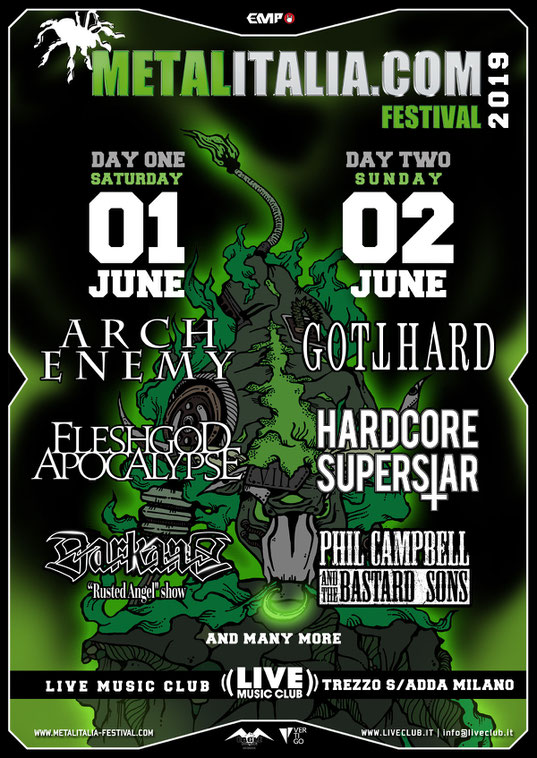 Metalitalia Festival 2019: dates and first bands confirmed, rockers and other animals