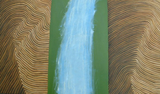 'Bluefalls' 112 x65 cm, Oil on canvas 2002
