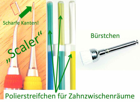 Instrumente zur professionellen Zahnreinigung