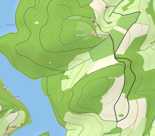 GPS Karte Tour Köpperkopf, 59872 Meschede mit Start und Endpunkt