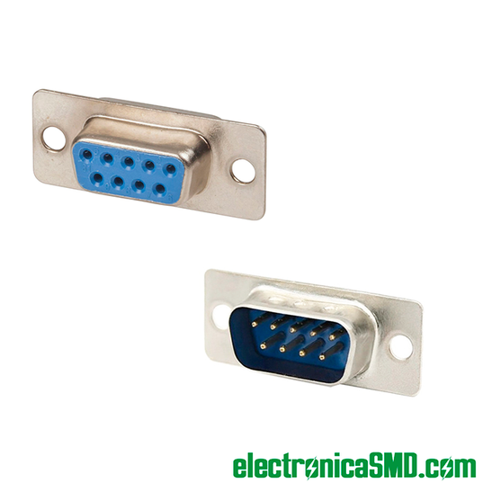 Conectores DB-9 para extensión hembra macho covertor Electronica Electronico Guatemala ElectronicaSMD db9 para soldar en cable db-9