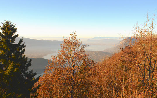 Le lac d'Annecy vu du col de la Forclaz