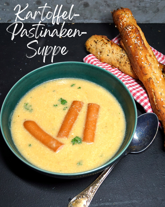 samtige Kartoffel-Pastinaken-Suppe, kann, muss aber nicht im InstantPot gegart werden