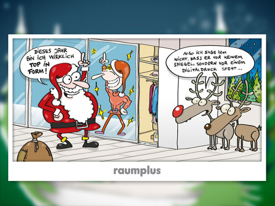 Illustration für die Raumplus-Weihnachtskarte