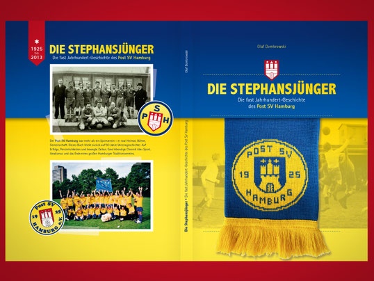 Buchlayout und Gestaltung für das Buch Die Stephansjünger, Post SV Hamburg