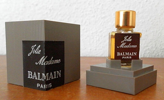 JOLIE MADAME - MINIATURE PLATE AVEC PARFUM - DANS BOÎTE EN PLASTIQUE MARRON 