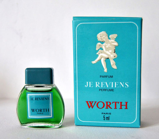 JE REVIENS - PARFUM 5 ML : AUTRE PRESENTATION AVEC BOUCHON PLASTIQUE BLEU/GRIS