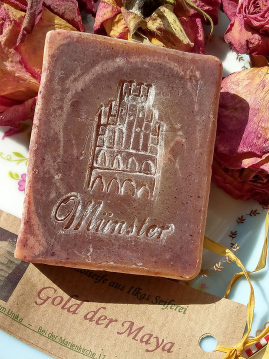 Produkt Werbung. Seifenstempel für Münster Souvenirs. Von Funkenflug Design Münster.