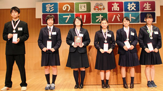 埼玉県大会。左から、大貫くん、石田さん、染谷さん、渡邉さん、高橋さん、町田さん