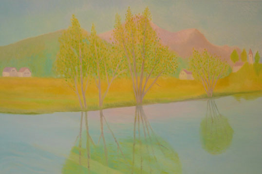 Ruhen am Wasser 50x70cm