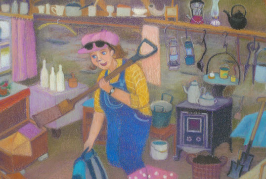 Shall we go for cutting the peat? ( in the shieling of Flora) 42.5cmx52.5cm