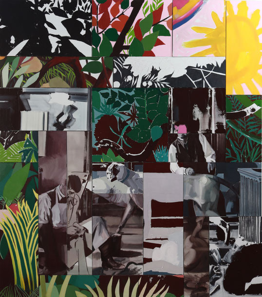 Extraño paraíso 9. Oil on linen. 260 x 230 cm. 2024