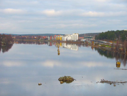 Blick auf Umeå von der Kolbäcksbrücke, Kolbäcksbron