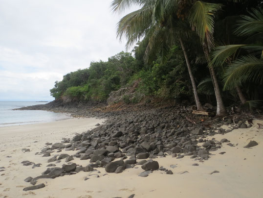 Pause unter Palmen auf einer unbewohnten Insel vor Boca Chica