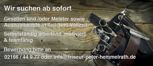 Stellengesuch für Gesellen und / oder Meister sowie Auszubildende in Teil- und Vollzeit.