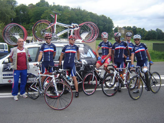 Stage avec l'équipe de FRANCE DE CYCLISME HANDISPORT 2011