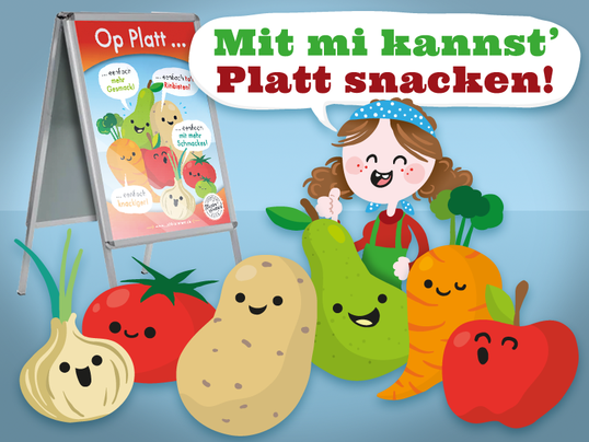 Illustrationen für den LZN-Stand für den Einsatz auf verschiedenen Märkten in der norddeutschen Region