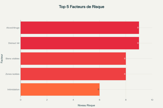 Les 5 facteurs de risque majeurs d'agression selon l'environnement et le comportement