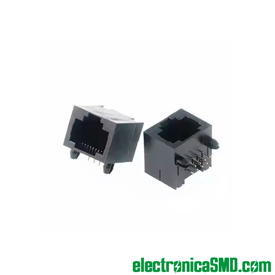 Jack RJ45 simple placa Electronica Electronico Guatemala ElectronicaSMD, ethernet, internet, RJ-45 guatemala, electronica, electronico, conector rj45 rj-45 ethernet red jack para placa