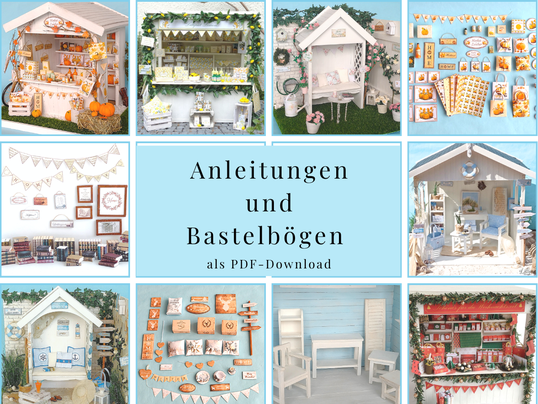 Anleitungen und Bastelbögen für Miniaturen Maßstab 1:12