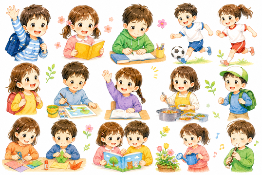 水彩画風AIイラスト画像