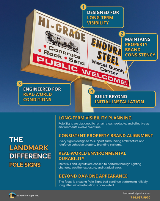 The Landmark Difference with Pole Signs