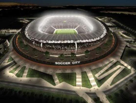 Soccer City Stadion in Johannesburg - Platz für 95'000 Fussball-Fans