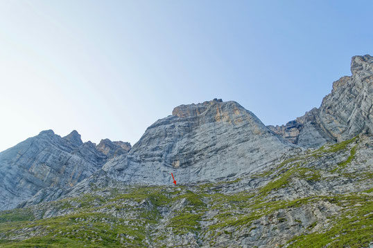 Wendenstöcke, Pfaffenhut, Voie du frère, klettern Mehrseillängen, Berneroberland, BEO, Extrem West, Wenden, Wasserrillen