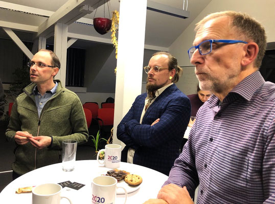 Sebastian Linß (Kompass GmbH), Florian Katzki (Businessanalyst der deenovum) und Jürgen Nützel (Inhaber der deenovum) bei der Vorstellung des gemeinsamen Projektes.