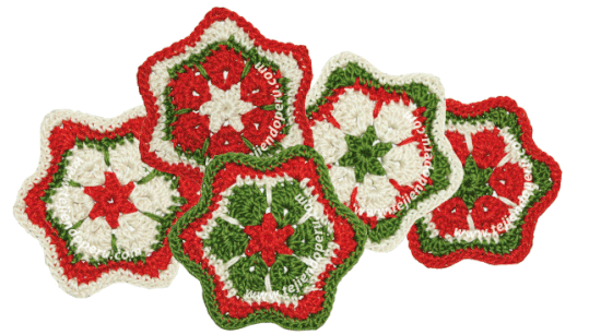 Cómo tejer una estrella navideña a partir de la flor africana a crochet (crochet african flower star)