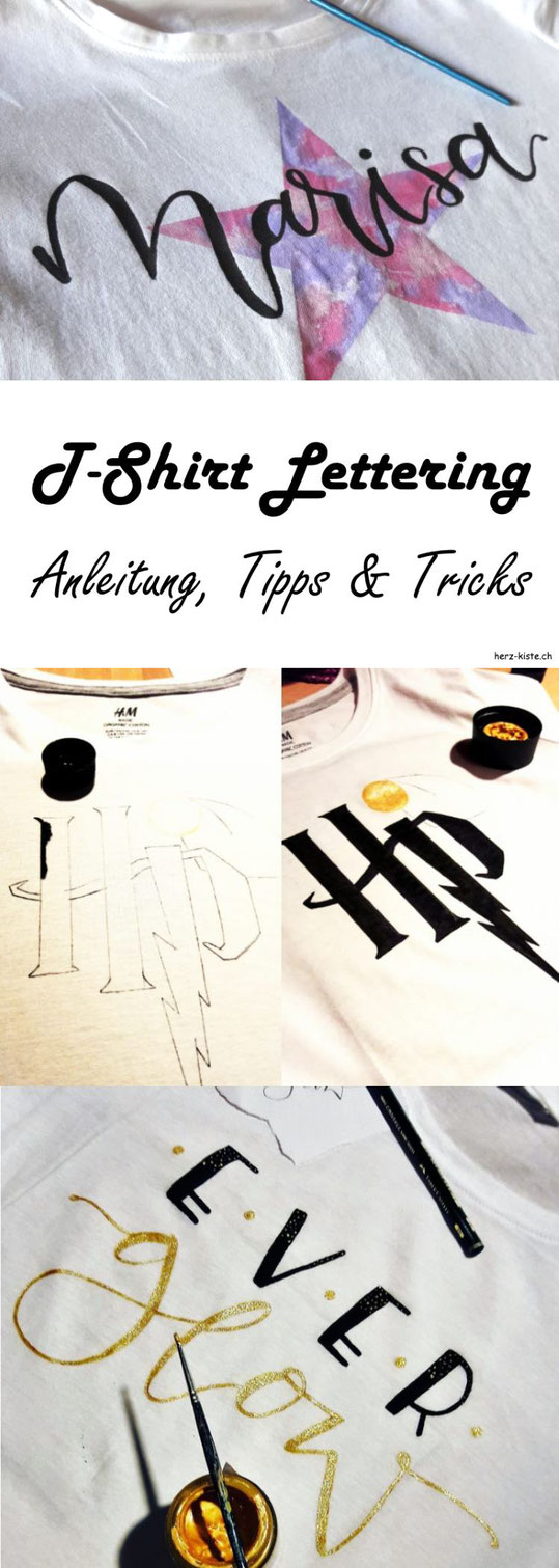 DIY Anleitung für Lettering auf einem T-Shirt. Erfahre in diesem Beitrag die besten Tipps und Tricks wie du dein Lettering auch auf einem T-Shirt schön gestaltest.