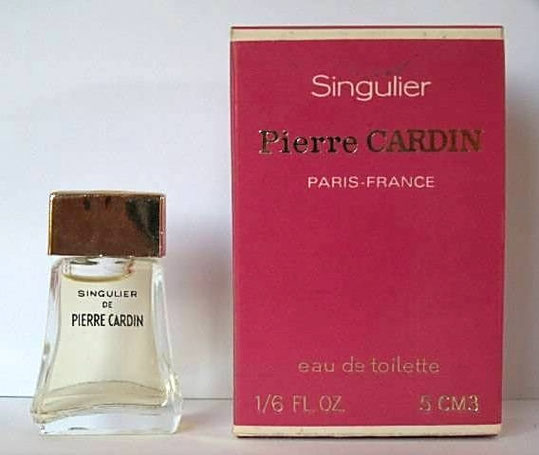 PIERRE CARDIN - SINGULIER, EAU DE TOILETTE 5 ML : MINIATURE ASSORTIE AU FLACON 1ère TAILLE CI-DESSOUS