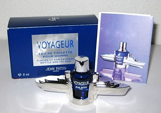VOYAGEUR - MINIATURE EN FORME DE VAISSEAU, EN VERRE TRANSPARENT : EAU DE TOILETTE POUR HOMME 5 ML