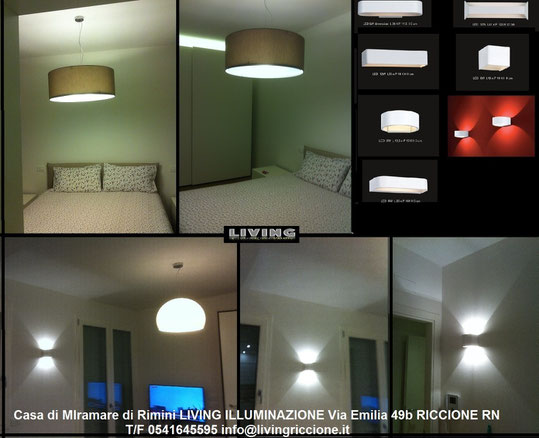 Progetto luce Riccione: Soggiorno con due sospensioni deviate + ... Progetto luce Riccione: Soggiorno con due sospensioni deviate + ...