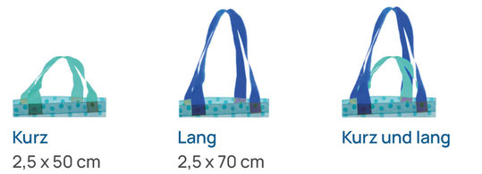 Einkaufstasche mit kurzem oder langem Henkel