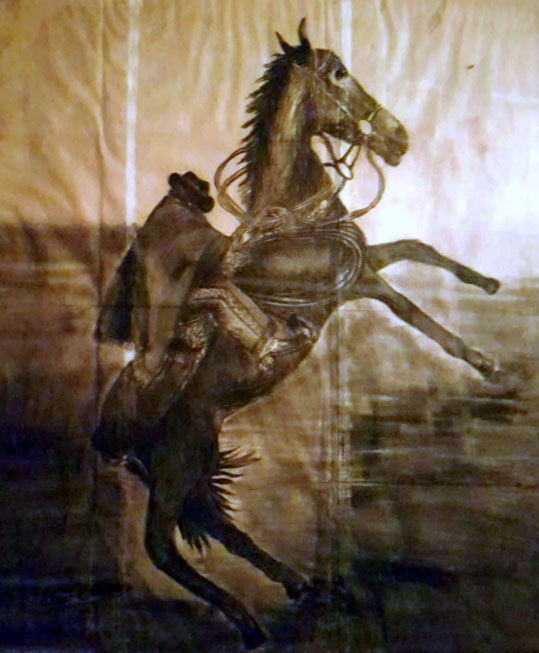 El Chagra. Lápiz sobre papel, 90 x 70 cm. 1990.