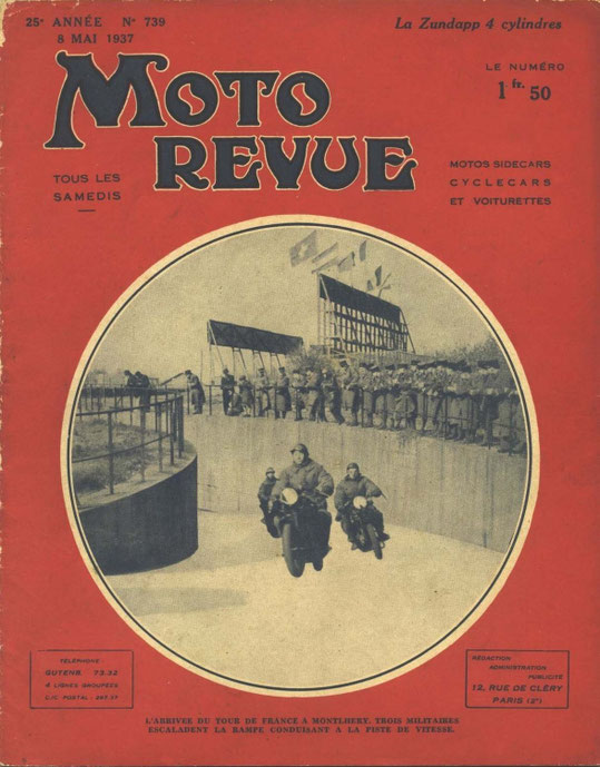 Moto Revue n° 739 (08/05/1937), essai de la K800 chez Latscha