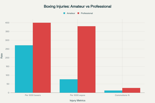 Comparaison des risques de blessures entre boxe amateur et professionnelle - données épidémiologiques sur l'incidence des traumatismes