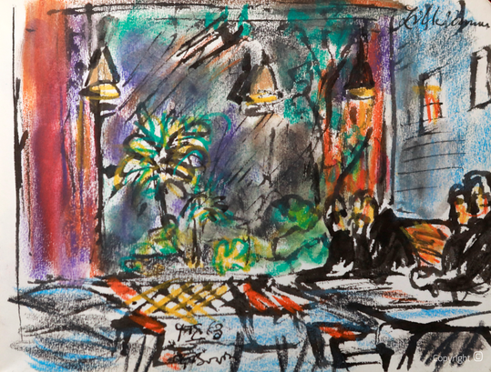 Title Erwin Bowien (1899-1972): Café Terrasse in Paris, 1962