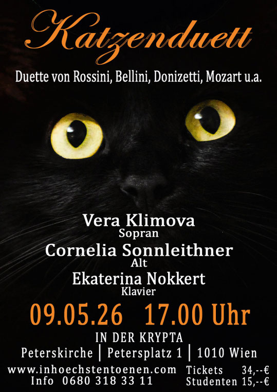 Katzenduett Duette von Rossini, Bellini, Donizetti, Mozart u.a.  in der KRYPTA